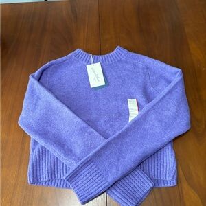 Universal Thread purple crop crew neck sweater